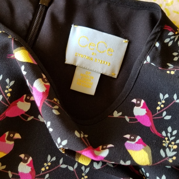 Cece Bitsy Birds Drop Waist Dress - Picture 3 of 3